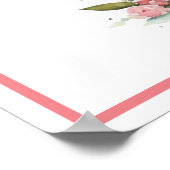 ベビー鹿（花） | It's a Girl Baby Shower ポスター (角)