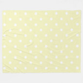 ベビー黄水玉模様 フリースブランケット (正面(横))