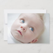 ベビー黒い及び白の第1誕生日のサンキューカード サンキューカード (裏面)