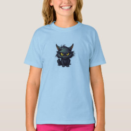 ベビー黒猫デザイン – 女子Tシャツ Tシャツ