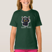 ベビー黒猫デザイン – 女子Tシャツ Tシャツ (正面)
