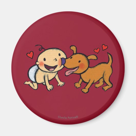 ベビー鼻のキスは犬から マグネット