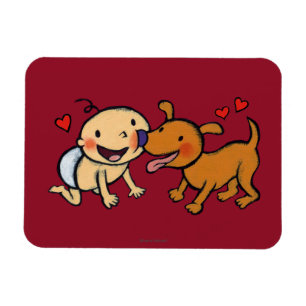 ベビー鼻のキスは犬から マグネット
