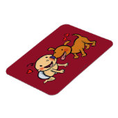 ベビー鼻のキスは犬から マグネット (左側)