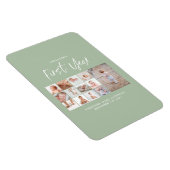 ベビー1年目の写真コラージュスクリプト緑  マグネット (右側)