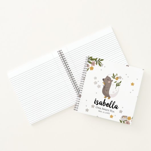 ベビー1年目の名前をカスタムする妊娠ジャーナル ノートブック (内部)