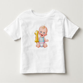 ベビー1歳のハッピーバースデー トドラーTシャツ