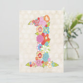 ベビー1歳の誕生日パーティーナンバーワンカスタム 招待状 (スタンド正面)