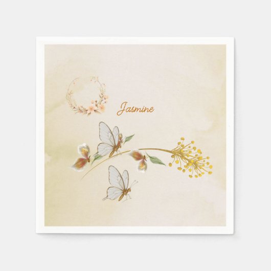 ベビー1歳の誕生日紙ナプキン スタンダードカクテルナプキン (正面)