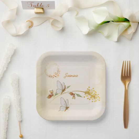 ベビー1歳の誕生日紙プレート ペーパープレート (ウェディング)