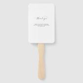 ベビー1歳誕生日お礼 Elegant Script スワッシュ ハンドファン (裏面)