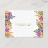 ベビー10月葉カラフル葉書 エンクロージャーカード (裏面)