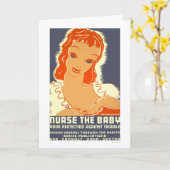 ベビー1938 WPAを看護して下さい カード (黄色い花)