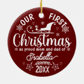 ベビー1stクリスマスホームデコールセラミックオーナメント セラミックオーナメント (裏面)