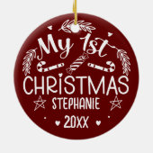 ベビー1stクリスマスホームデコール セラミックオーナメント (裏面)