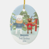 ベビー1stクリスマスポーラベアトインデアオーナメント セラミックオーナメント (正面)