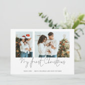 ベビー1stクリスマス2写真スクリプト誕生発表 シーズンカード (スタンド正面)