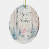 ベビー1st初めてのクリスマスベビーバニーバレリーナ セラミックオーナメント (右)