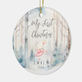 ベビー1st初めてのクリスマスベビーバニーバレリーナ セラミックオーナメント (左)