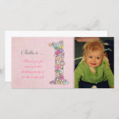 ベビー1st誕生日ありがとうフォトカード サンキューカード (正面/裏面)