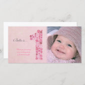 ベビー1st誕生日ありがとうフォトカード サンキューカード (正面/裏面)