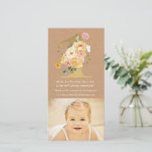 ベビー1st誕生日ナンバー1ありがとうフォトカード サンキューカード (スタンド正面)