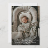 ベビー2フォト誕生 案内状 (正面)