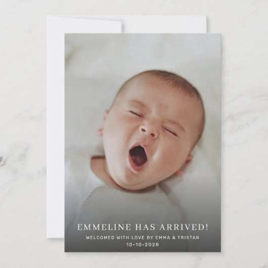 ベビー2フォト誕生 案内状 (正面)