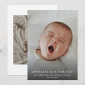 ベビー2フォト誕生 案内状 (正面/裏面)