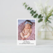 ベビー2写真Birth Announcementカード |カー生まれたばかりのド エンクロージャーカード (スタンド正面)