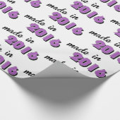 ベビー2016パープル ラッピングペーパー (角)