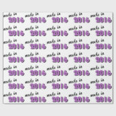 ベビー2016パープル ラッピングペーパー (フラット)