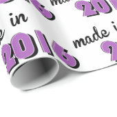 ベビー2016パープル ラッピングペーパー (ロールコーナー)