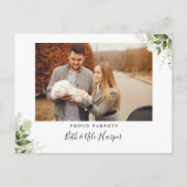 ベビー2 Photos Greeneryフローラありがとう誕生 案内ポストカード (裏面)