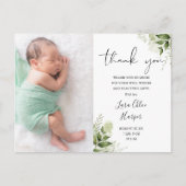 ベビー2 Photos Greeneryフローラありがとう誕生 案内ポストカード (正面)
