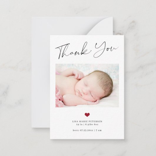 ベビー3感謝してい写真作成の発表 ノートカード (正面)