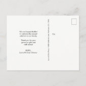 ベビー3枚の写真を感謝してい紹介 ポストカード (裏面)