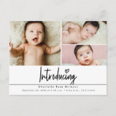 ベビー3枚の写真を感謝してい紹介 ポストカード (正面)