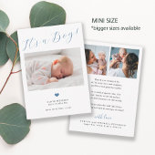 ベビー3 photo script男の赤ちゃん誕生発表 ノートカード