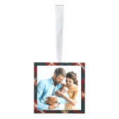 ベビー4フォトカントリータータンチェックプレイドキューブオーナメント キューブオーナメント (右)