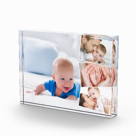 ベビー4フォトコラージグジグザグフォトストリップ フォトブロック (右)