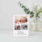 ベビー4写真の誕生発表カード|新生児カード エンクロージャーカード (スタンド正面)