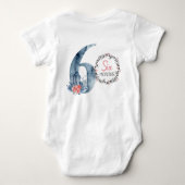 ベビー6か月マイルストーン(ピンク/青) ベビーボディスーツ (裏面)