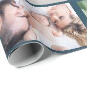 ベビー6フォトコラージュクラシックブルーパーティー ラッピングペーパー (ロールコーナー)