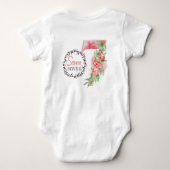 ベビー7か月マイルストーン(ピンク/赤) ベビーボディスーツ (裏面)