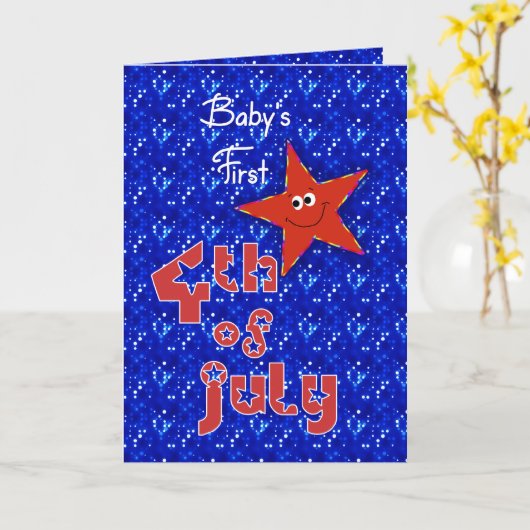 ベビー7月14日 カード (黄色い花)