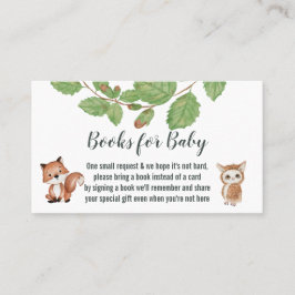 ベビー·おむつ·ラッフル·森林動物用の本 名刺