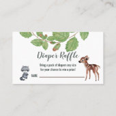 ベビー·おむつ·ラッフル·森林動物用の本 名刺 (裏面)