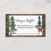 ベビー·おむつ·ラッフル·森林動物用の本 名刺 (裏面)