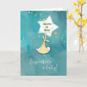 ベビー/おめでとうのパーソナライズ名の指定 カード (黄色い花)